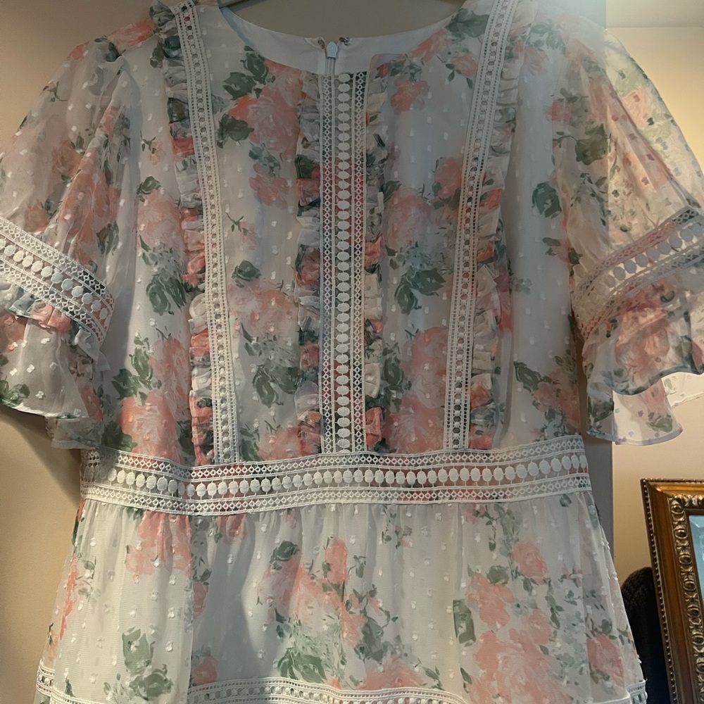 Rachel Parcell Floral Ruffle Sleeve Dress - Picture 3 of 6